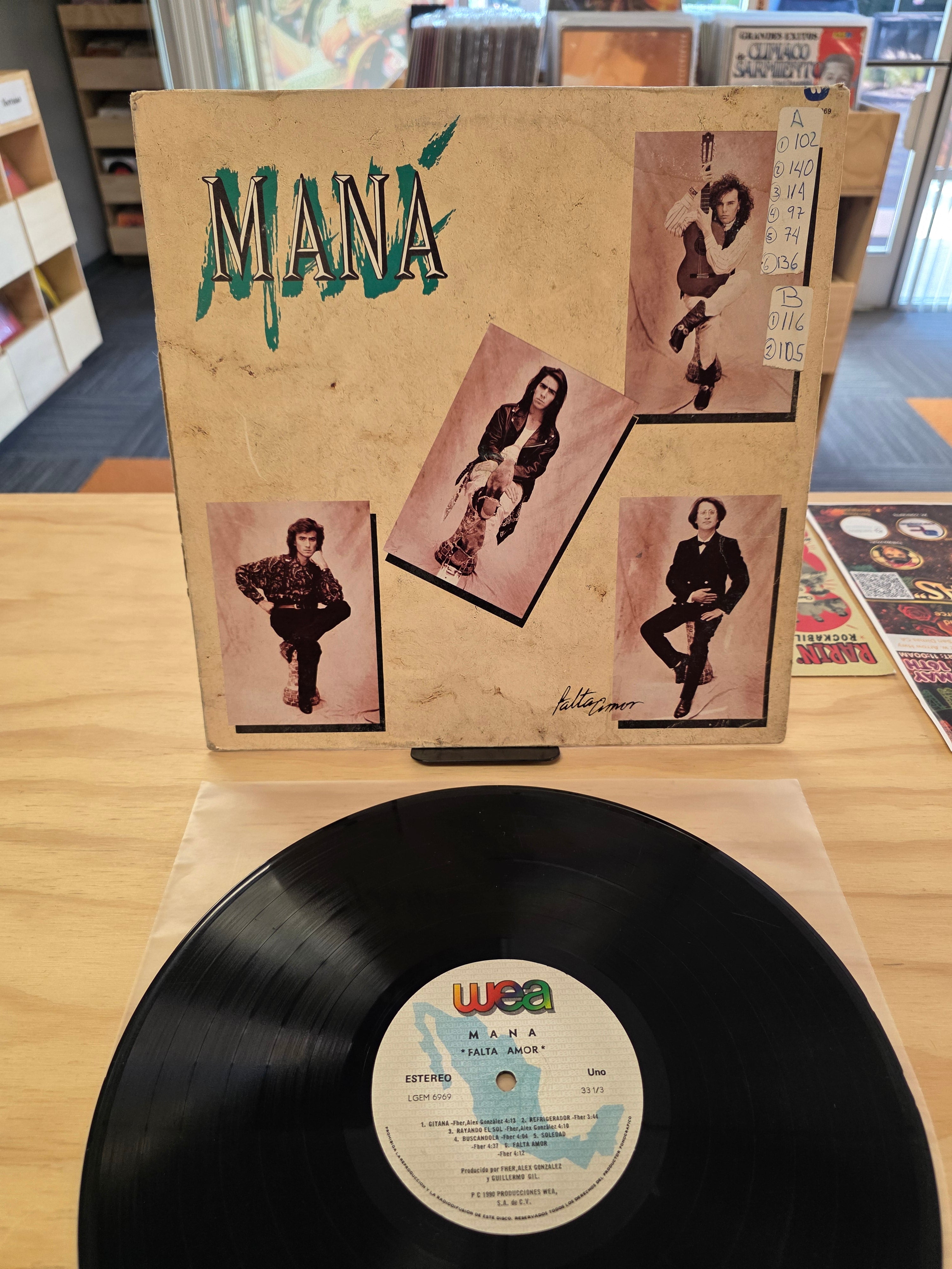 Mana - Falta Amor(1990 Colombia press)