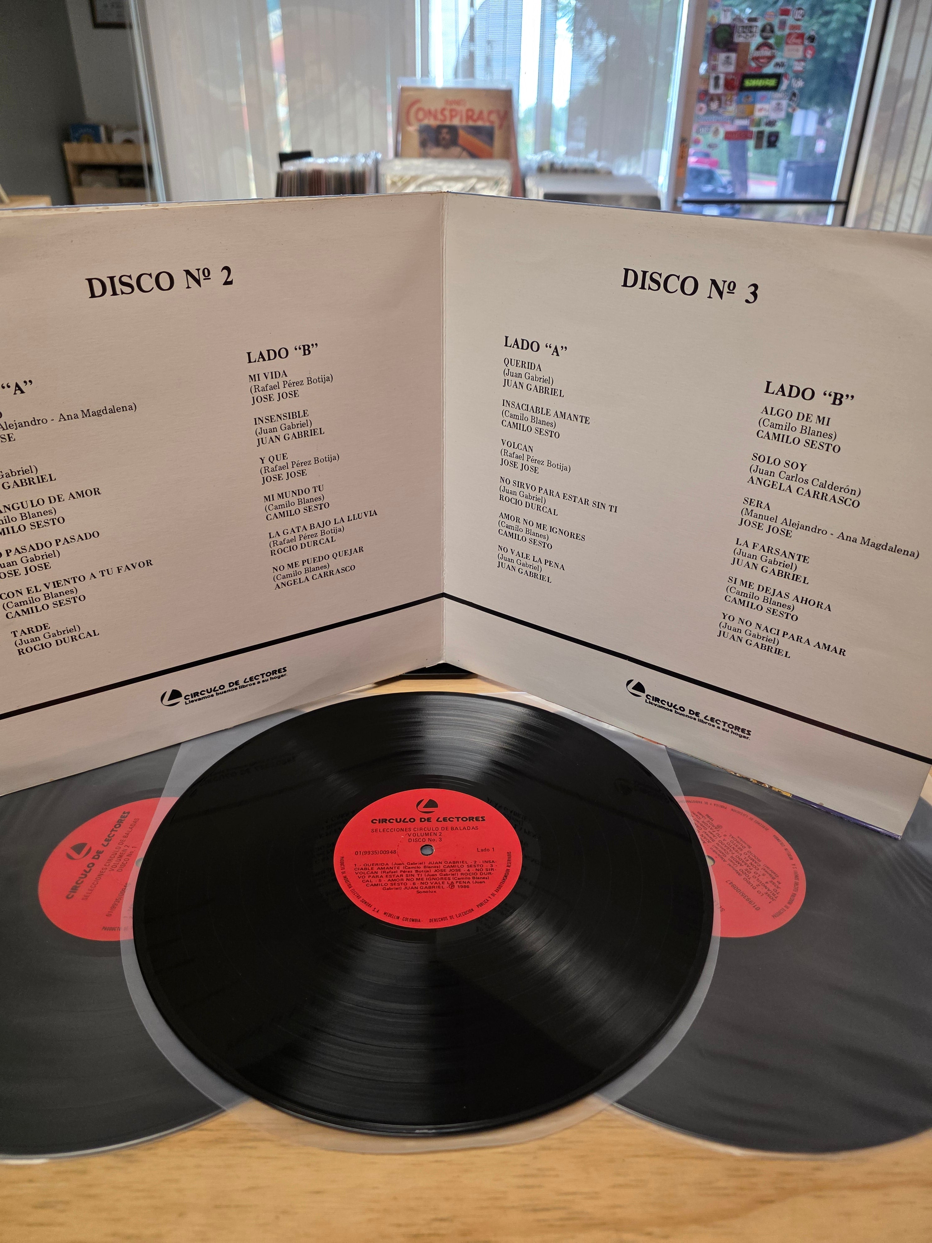 Selecciones circulo de Baladas vol 2 - Jose Jose, Juan Gabriel, Camilo Sesto etc... 3 Lp Compilation - Colombia