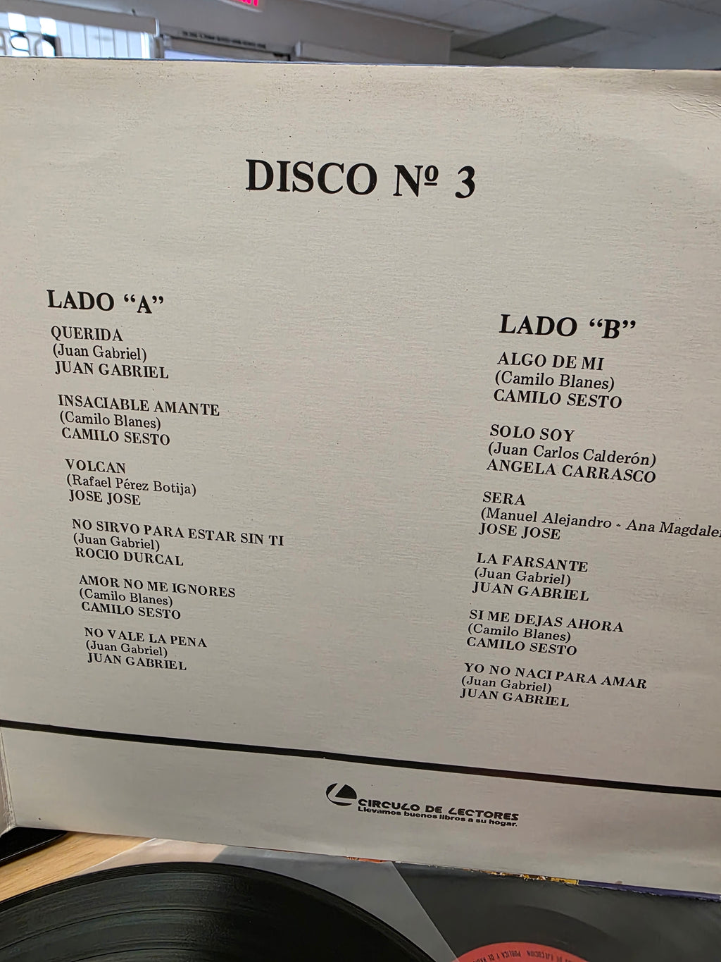 Selecciones circulo de Baladas vol 2 - Jose Jose, Juan Gabriel, Camilo Sesto etc... 3 Lp Compilation - Colombia