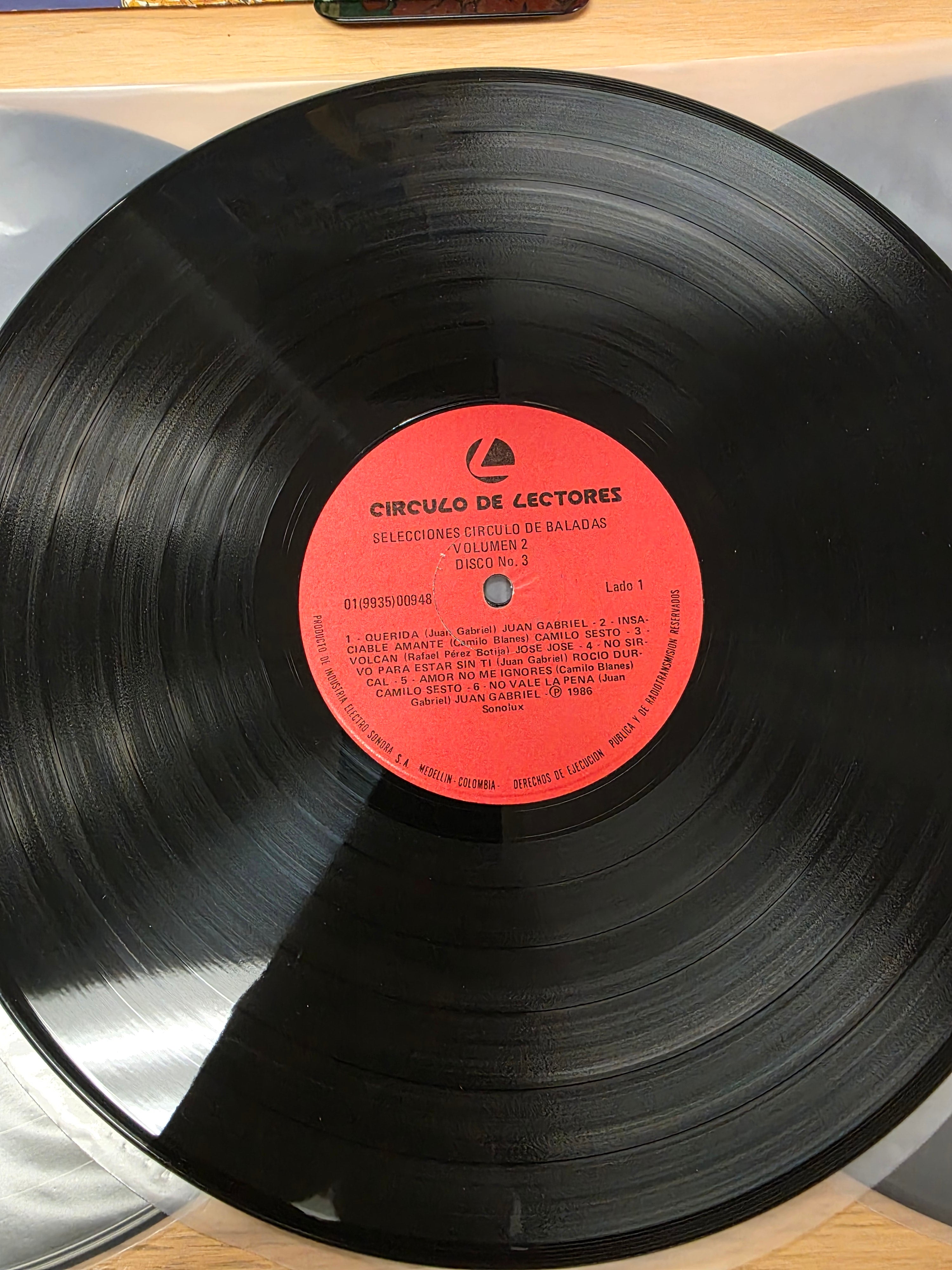 Selecciones circulo de Baladas vol 2 - Jose Jose, Juan Gabriel, Camilo Sesto etc... 3 Lp Compilation - Colombia