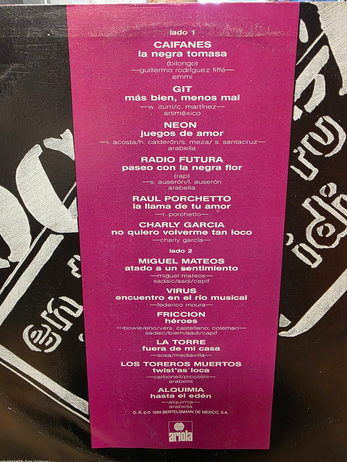 Rock en tu Idioma vol 3 (Caifanes, Git, Charly Garcia, Virus) Rare Compilation