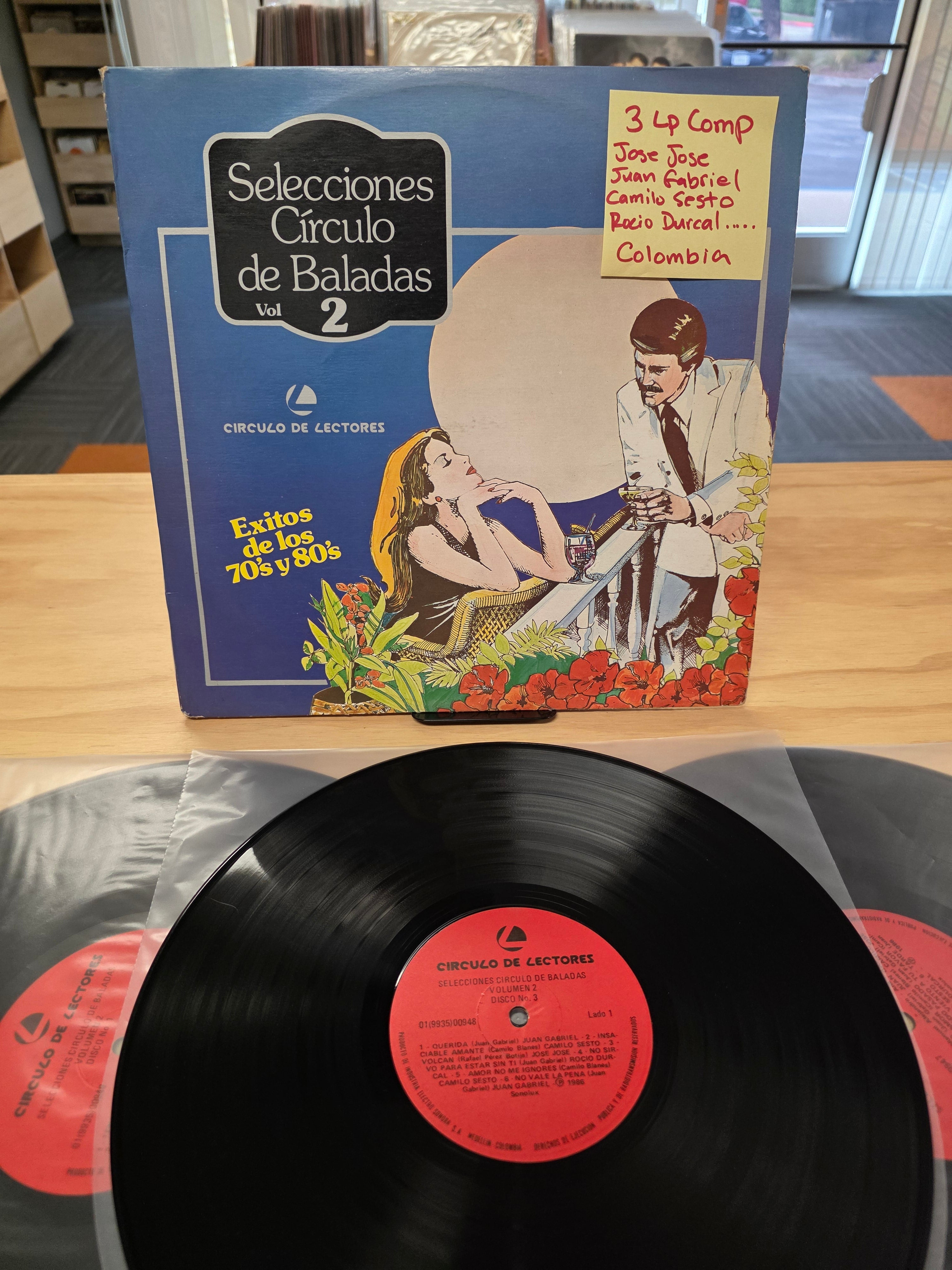 Selecciones circulo de Baladas vol 2 - Jose Jose, Juan Gabriel, Camilo Sesto etc... 3 Lp Compilation - Colombia