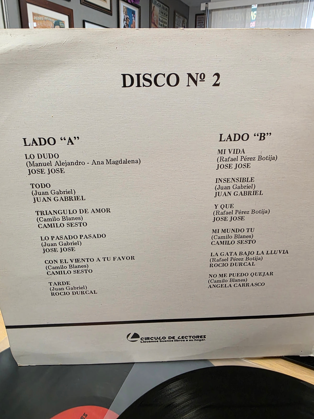 Selecciones circulo de Baladas vol 2 - Jose Jose, Juan Gabriel, Camilo Sesto etc... 3 Lp Compilation - Colombia