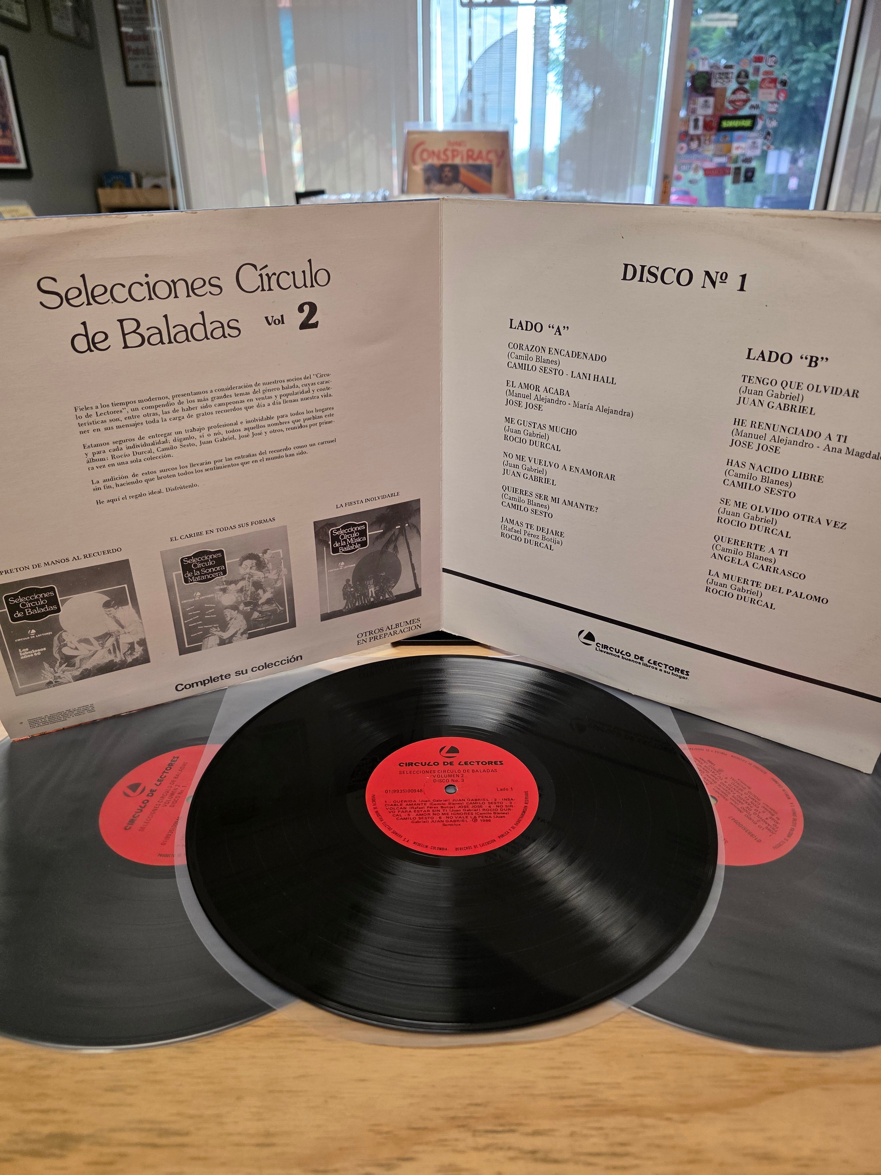 Selecciones circulo de Baladas vol 2 - Jose Jose, Juan Gabriel, Camilo Sesto etc... 3 Lp Compilation - Colombia